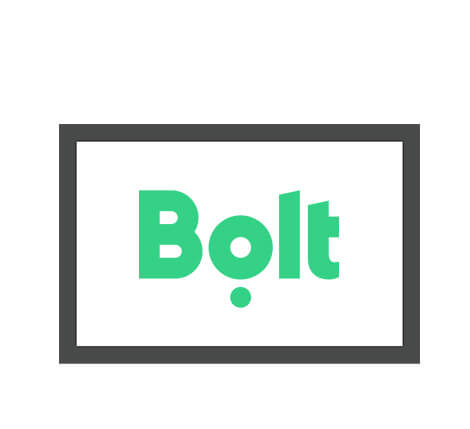 Ekranai reklamai „Bolt“ automobiliuose