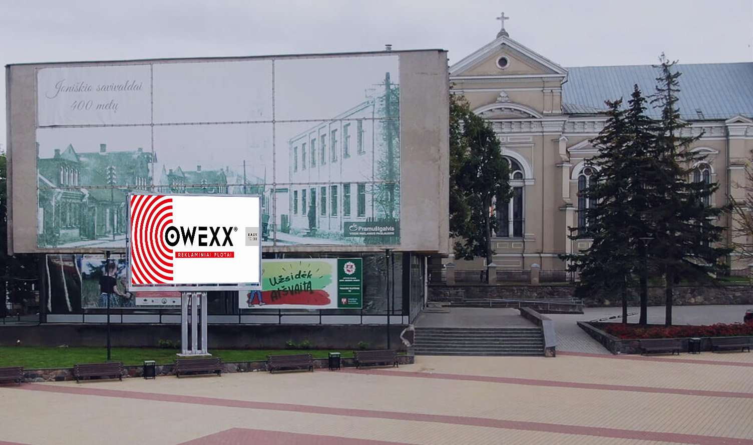 Lauko ekranas „Centras“, Joniškis