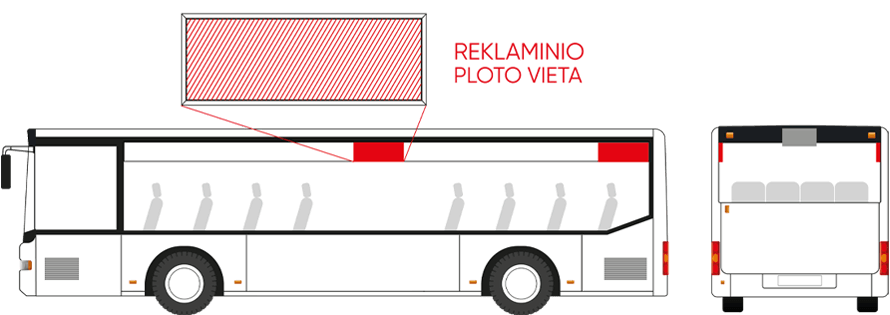 Reklamos plotai ant autobusų, troleibusų ir jų viduje Kaune