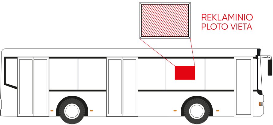 Reklamos plotai ant autobusų, troleibusų ir jų viduje Kaune