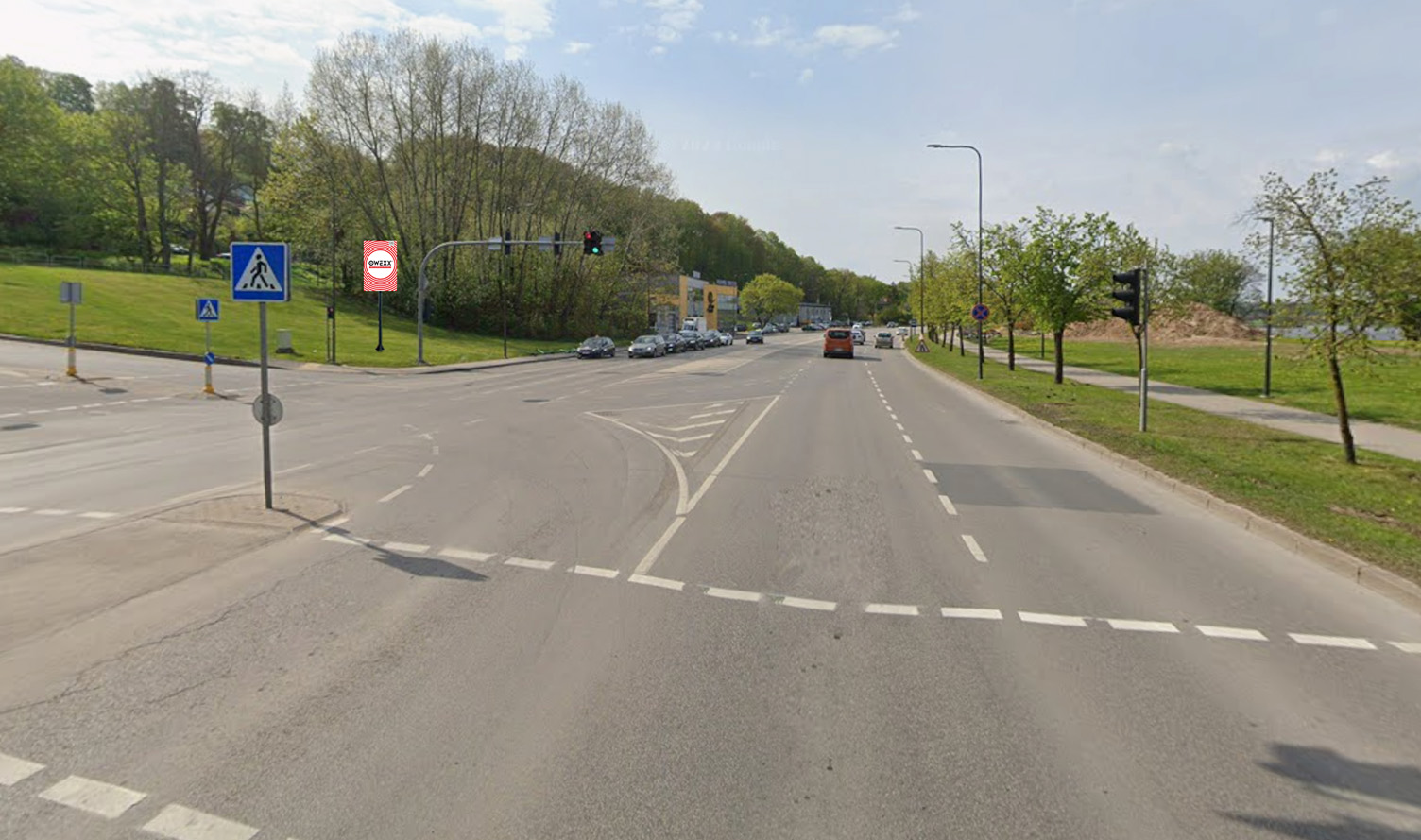 Jonavos g. ir Eiguliu g. sankirta, dešinėje, Kaunas